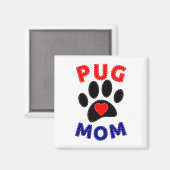 Pug Mam Hond Mam Tekening Magneet (Voorkant / Achterkant)