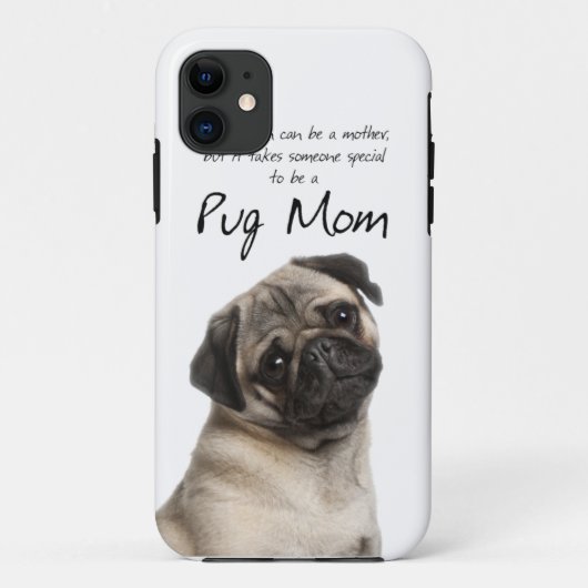 Pug mam iPhone 5 Hoesje (Achterkant)