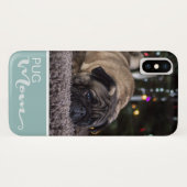 Pug mam Voeg je hond foto toe Case-Mate iPhone Case (Achterkant (horizontaal))