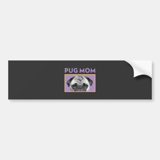 Pug mama bumpersticker (Voorkant)