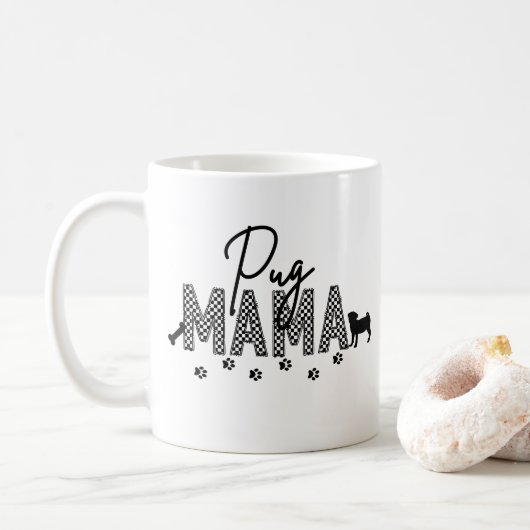 Pug Mama Coffee Mok (Met donut)