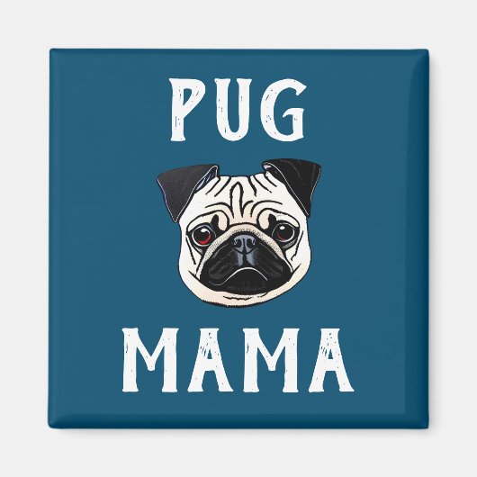 Pug Mama Magneet (Voorkant)