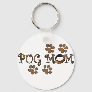 Pug mama sleutelhanger