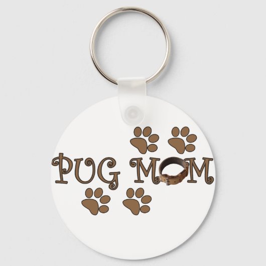 Pug mama sleutelhanger (Voorkant)