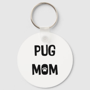 Pug mama sleutelhanger