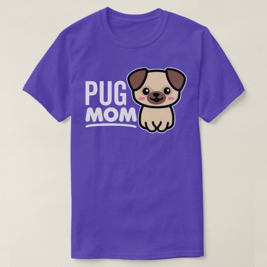 Pug mama t-shirt (Design voorkant)