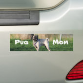 Pug mamommotorsticker bumpersticker (Op auto)