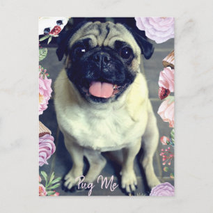 Pug Me - Happy Pug Briefkaart