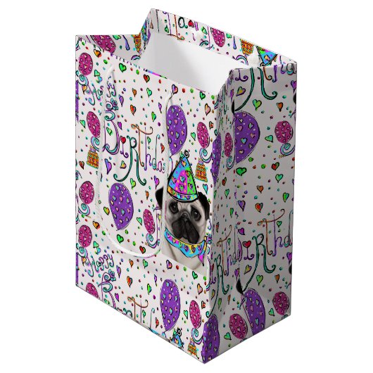 PUG MEDIUM CADEAUZAKJE (Voorkant Gekanteld)