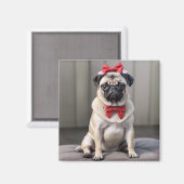 Pug met een boog magneet (Voorkant / Achterkant)