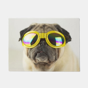 Pug met Goggles Deurmat