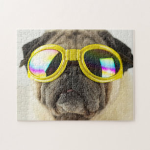 Pug met Goggles Legpuzzel