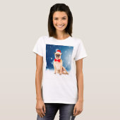 Pug met kerstkerstkerstkerstkerstkerstman t-shirt (Voorkant volledig)