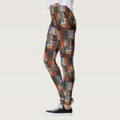 Pug met kerstverlichting vakantie leggings (Links)