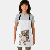 Pug met koffie om mee te gaan schort (Insitu)