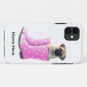 Pug met naam Case-Mate iPhone case (Achterkant (horizontaal))