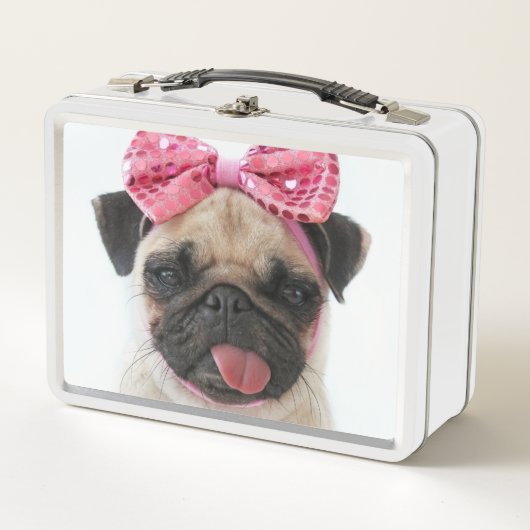 Pug met roze romp (Voorkant)