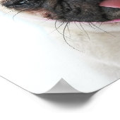 Pug met roze romp poster (Hoek)