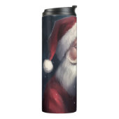 Pug met Sinterklaas Feestelijke Kerstmis Thermosbeker (Gedraaid links)