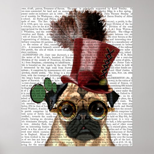 Pug met Steampunk Style Top Hat Poster (Voorkant)
