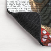 Pug met Stropdas met rode potten Muismat (Hoek)