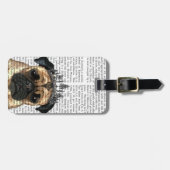 Pug met Tiara Bagagelabel (Voorkant horizontaal)