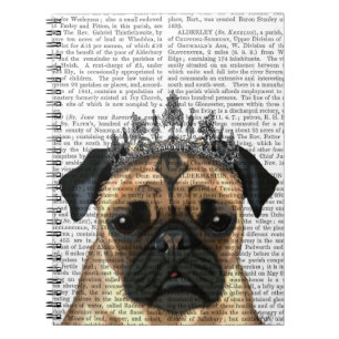 Pug met Tiara Notitieboek