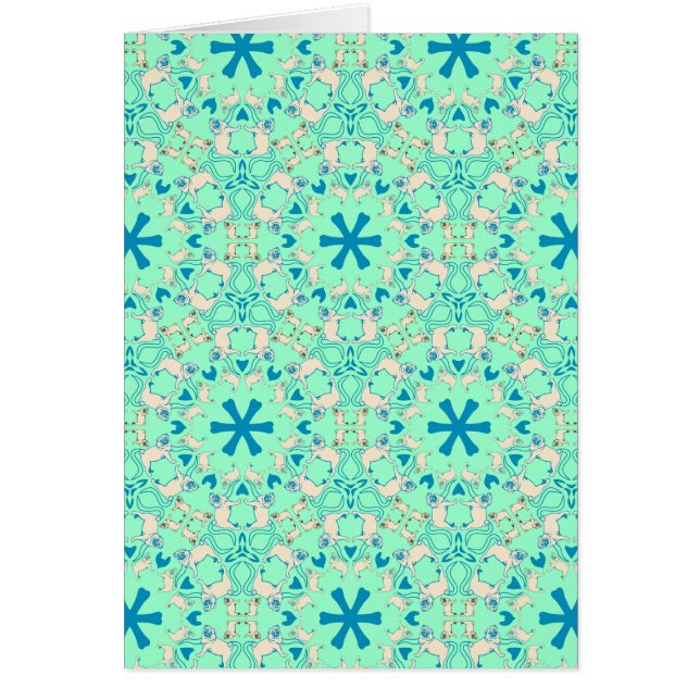 Pug Modern Pattern/Mopsmuster (Voorkant)