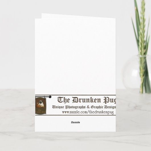 Pug Moederdag Kaart (Achterkant)