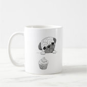 Pug Mok Cute Funny Pug Ink Tekening Hondenliefhebb (Links)