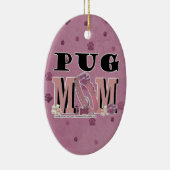 Pug MOM Keramisch Ornament (Rechts)
