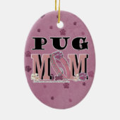 Pug MOM Keramisch Ornament (Achterkant)
