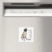 Pug Mom Magnet Magneet (Insitu (Vaatwasser))