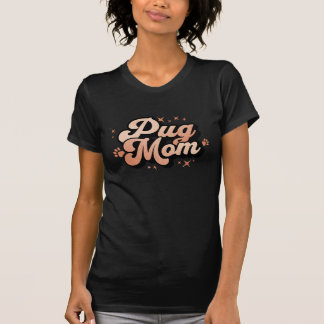 Pug Mom Retro T-shirt