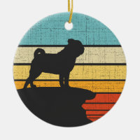 Pug Mops Carlin Retro Vintage 60s 70s Hondenliefhe