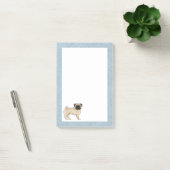 Pug Mops Hond Ras Ontwerp Lichtbruine Vacht Kleur Post-it® Notes (Kantoor)