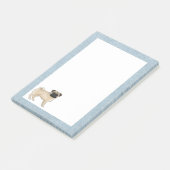 Pug Mops Hond Ras Ontwerp Lichtbruine Vacht Kleur Post-it® Notes (Schuin)