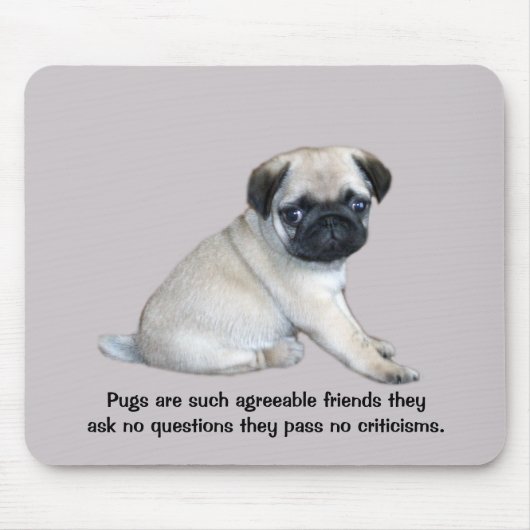 Pug Mousepad Muismat (Voorkant)