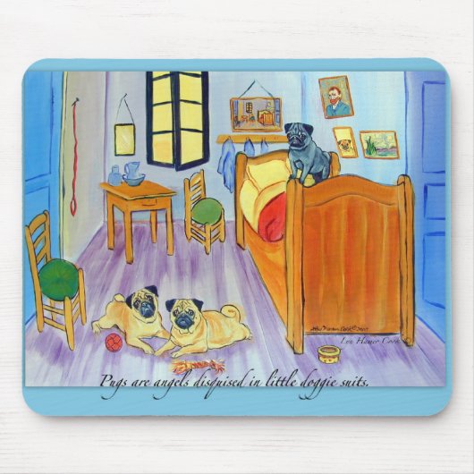 Pug Mousepad Muismat (Voorkant)