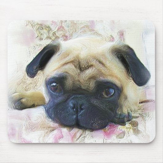 Pug mousepad muismat (Voorkant)