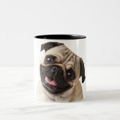 pug mug tweekleurige koffiemok (Center)