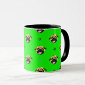 Pug Mug Vert (Devant droit)