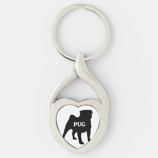 pug name silo sleutelhanger (Voorkant)