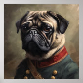 Pug Napoleon kostuum Poster (Voorkant)