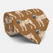 Pug Necktie Stropdas (Opgerold)