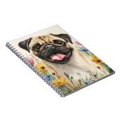 Pug-notitieboek – Waterverf Notitieboek (Rechterzijde)