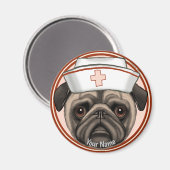 Pug Nurse Magneet (Voorkant / Achterkant)