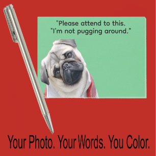 Pug- of hondenfoto—Kerstcadeautje leuk voor in de Post-it® Notes