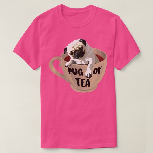 Pug Of TeaCool Herbal Beverage Drinkers Funny Anim T-shirt (Design voorkant)
