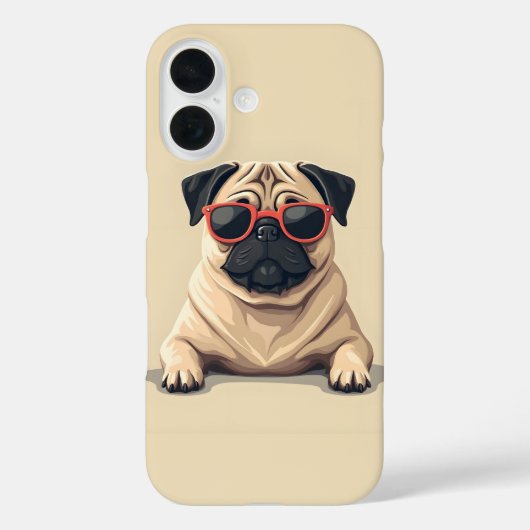 Pug-ontwerp Case-Mate iPhone Case (Achterkant)